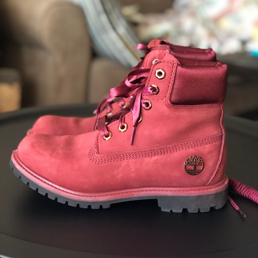 Maroon Timberland Boots